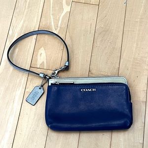 Blue Coach Wristlet